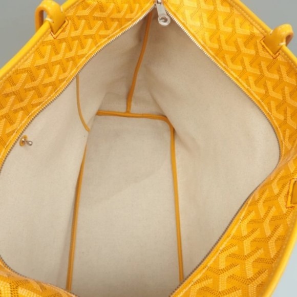 100% Authentic Goyard Yellow Leather Tote Bag - Picture 8 of 11